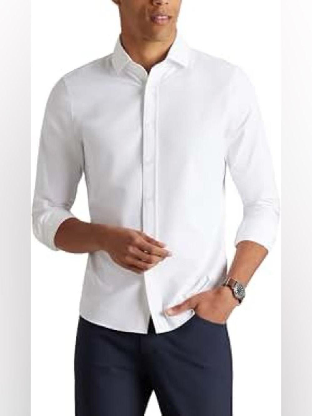 Rhone State Of Mind Performance Slim Fit Button Down Dress Shirt